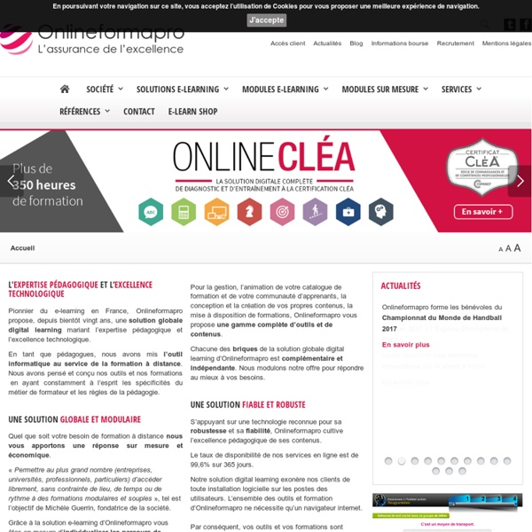 Onlineformapro - Solution globale e-learning