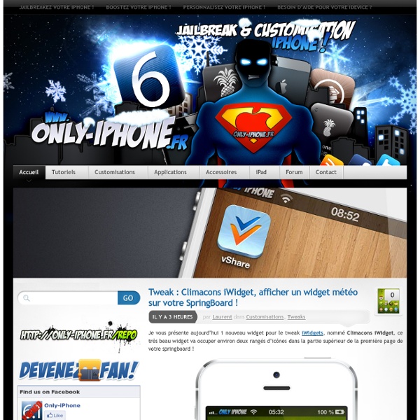 Only-iPhone.fr » Jailbreak & Customisation iPhone & iPad !