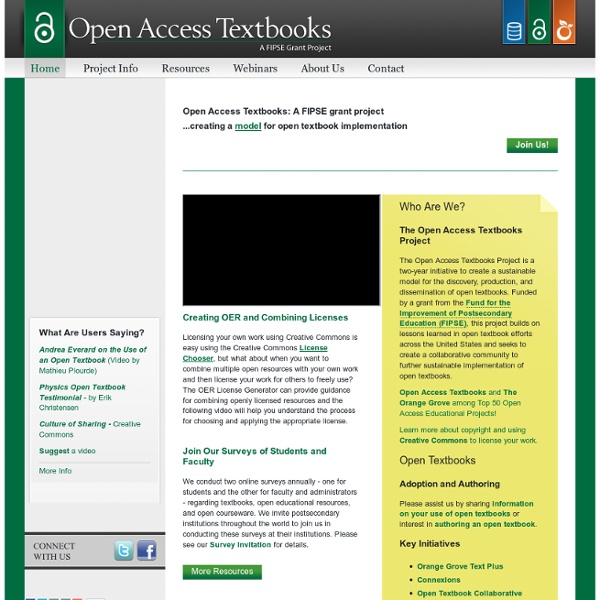 Open Access Textbooks: Home