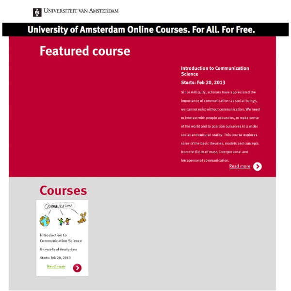 University of Amsterdam Online Courses