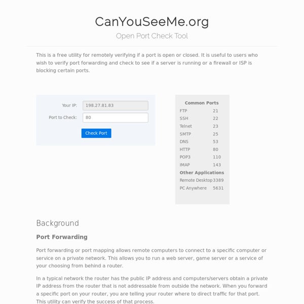 Open Port Check Tool Pearltrees
