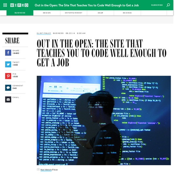 Out in the Open: The Site That Teaches You to Code Well Enough to Get a Job