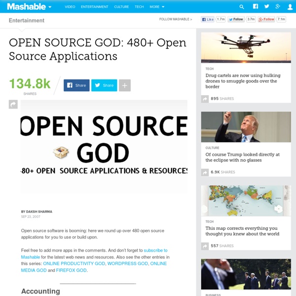 OPEN SOURCE GOD: 480+ Open Source Applications