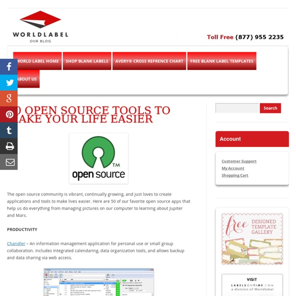 50 Open Source Tools to Make Your Life Easier