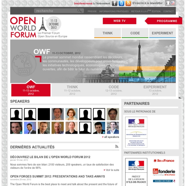 Open World Forum 2010 - Open World Forum 2010