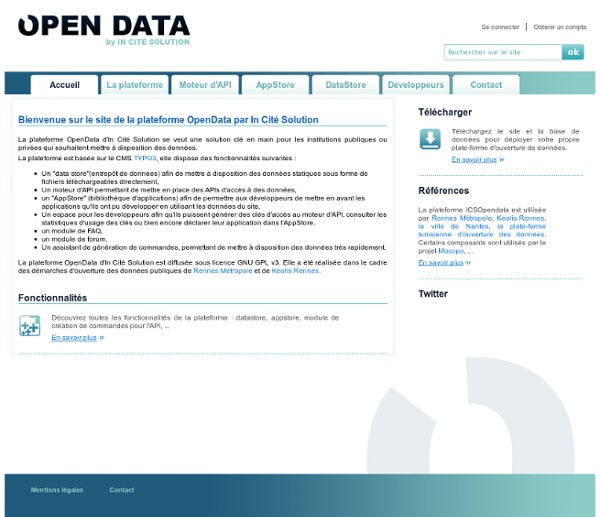 OpenData par In Cité Solution : la plateforme libre d'ouverture de données