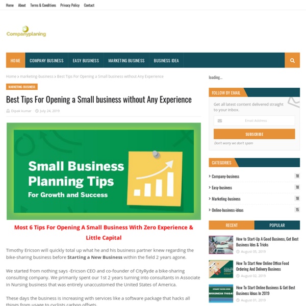 Best Tips For Opening a Small business without Any Experience