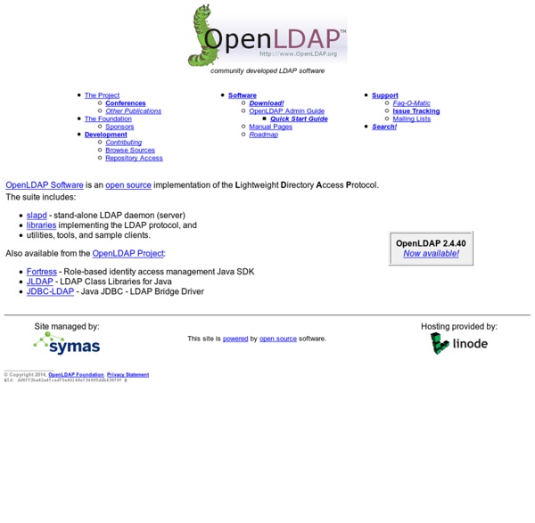 OpenLDAP, Main Page
