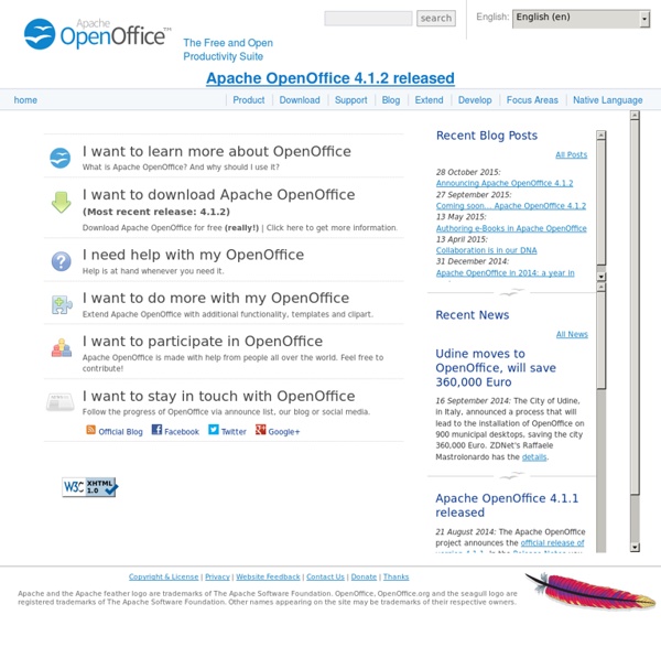 Apache OpenOffice The Free and Open Productivity Suite