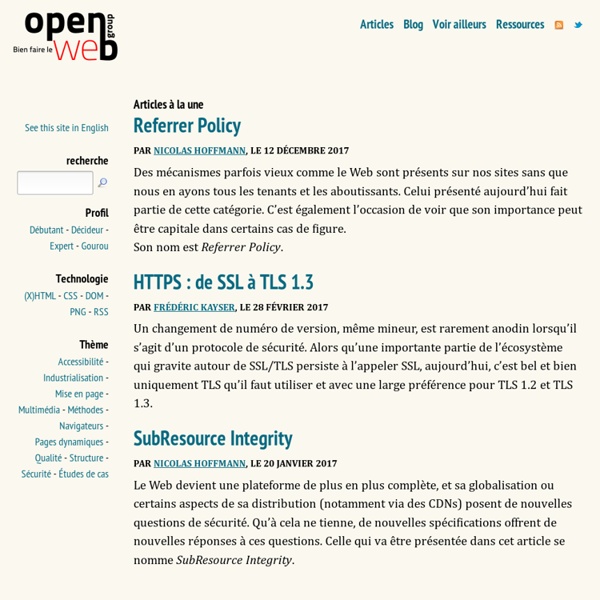Openweb.eu.org — Bien faire le web !
