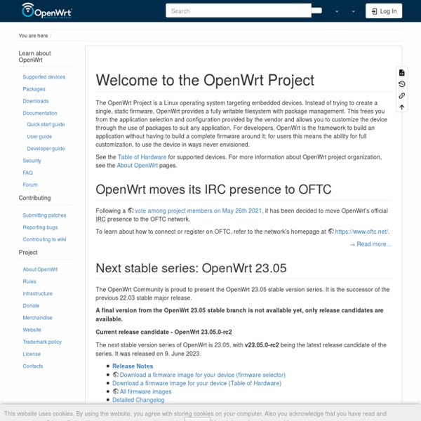 OpenWrt Project: Welcome to the OpenWrt Project