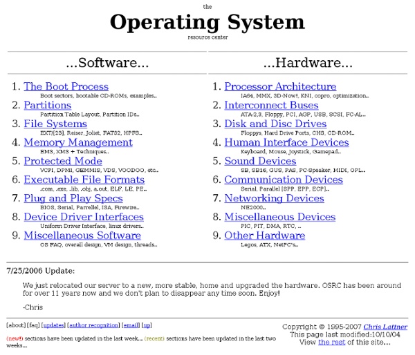 OSRC: The Operating System Resource Center