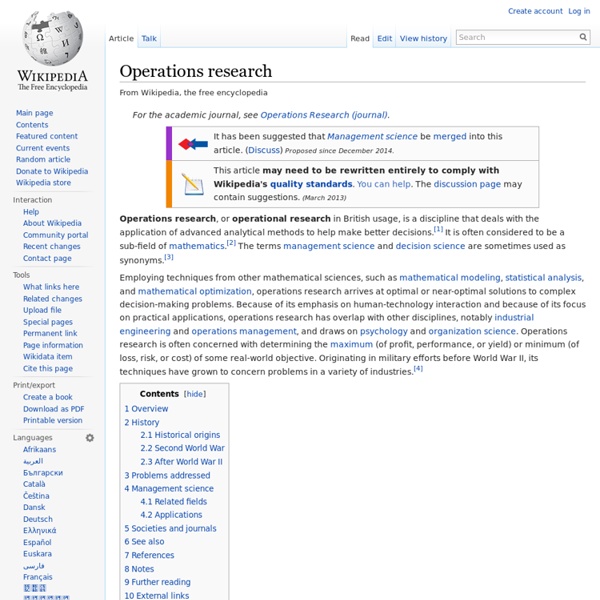 Operations research