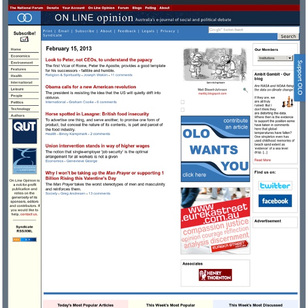 On Line Opinion - Australia's e-journal of social and political debate