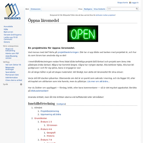 Öppna läromedel - Wikibooks