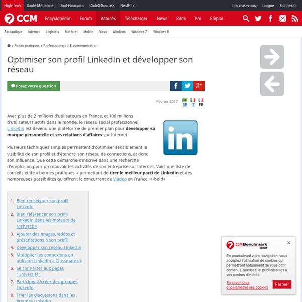 Optimiser son profil LinkedIn et développer son réseau