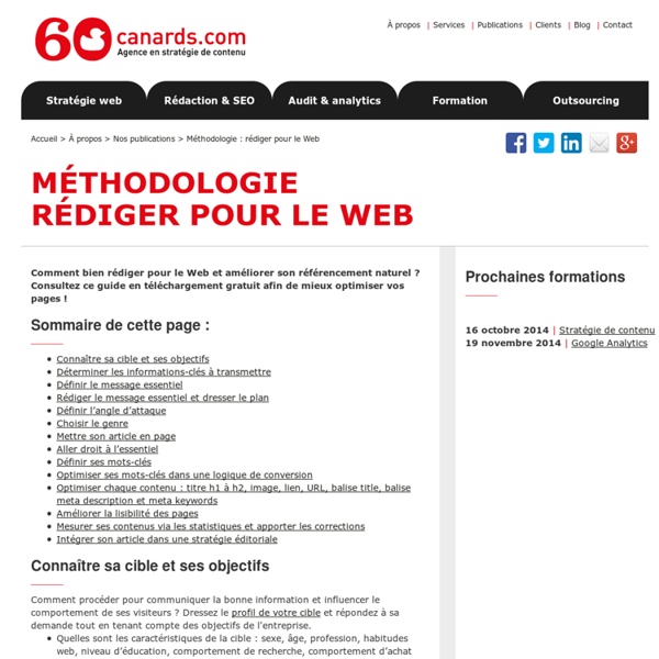 Comment rédiger et optimiser son contenu web pour les moteurs : méthodologie