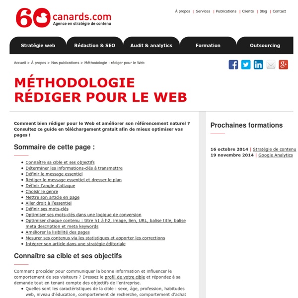 Comment rédiger et optimiser son contenu web pour les moteurs : méthodologie