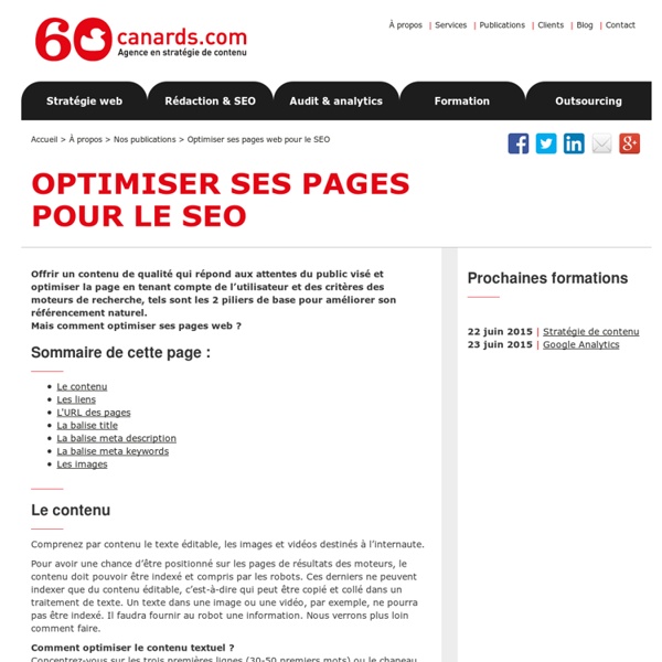 Comment optimiser ses pages web pour améliorer son référencement naturel