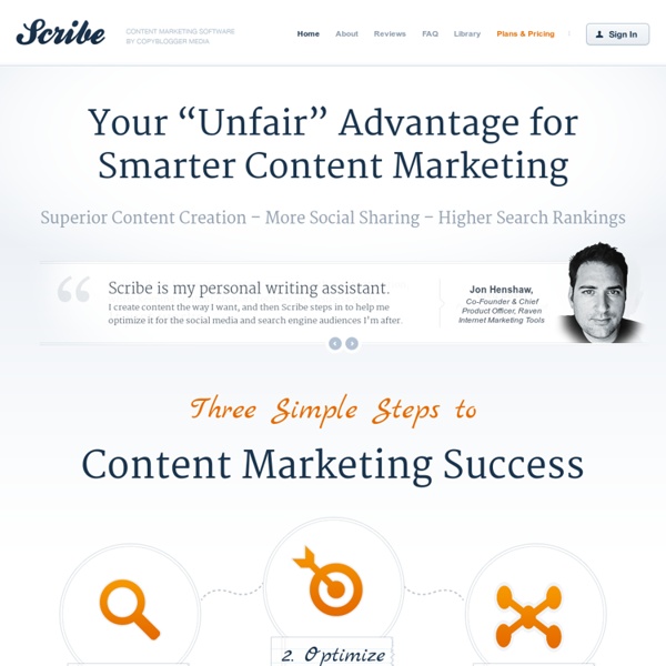 Scribe: Content Marketing Software that Works