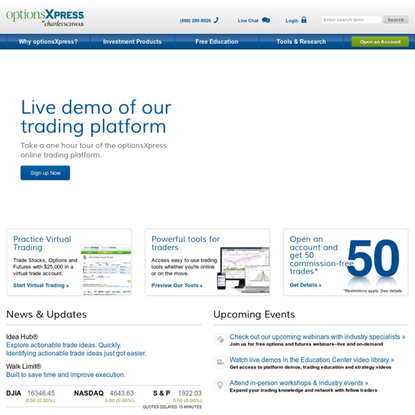 Options Trading, Stock Trading & Futures Trading at optionsXpress