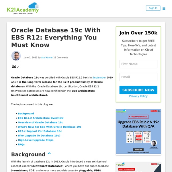 Oracle database 19c Overview