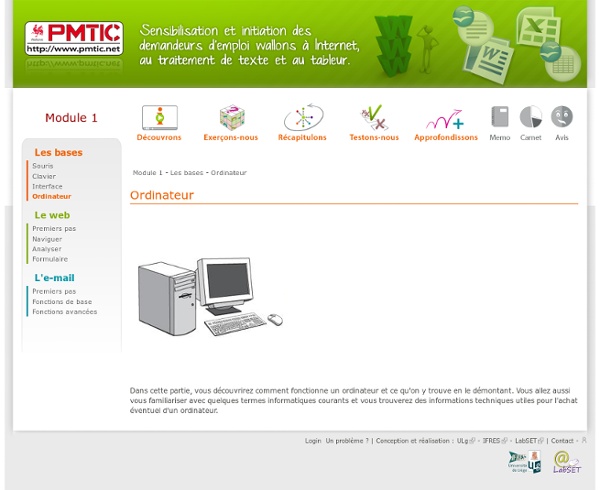 Ordinateur - Les bases