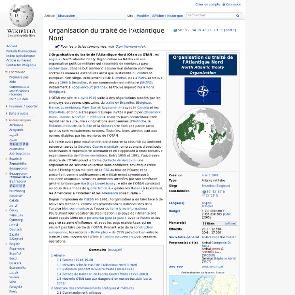 Organisation du traité de l'Atlantique Nord