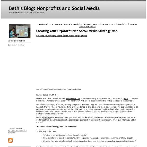 Creating Your Organization's Social Media Strategy Map - Beth's Blog: How Nonprofit Organizations Can Use Social Media to Power Social Networks for Change