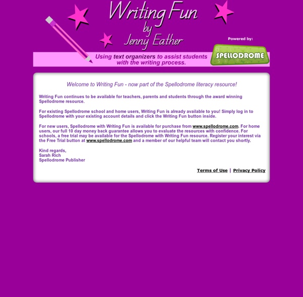 Writing Fun by Jenny Eather - helping kids with how to write using text organizers - an interactive writing resource