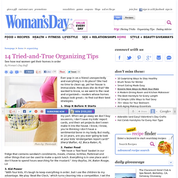 Organizing Tips - Home Organization Strategies