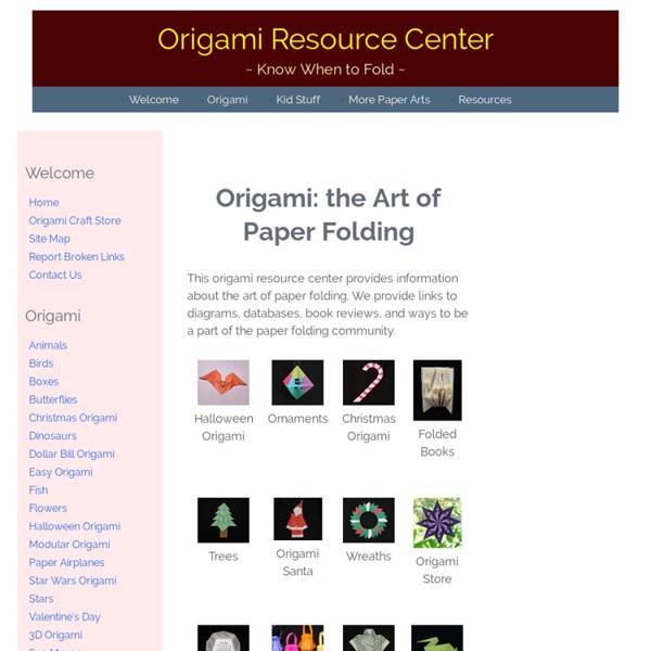 Origami Resource Center: Know When to Fold
