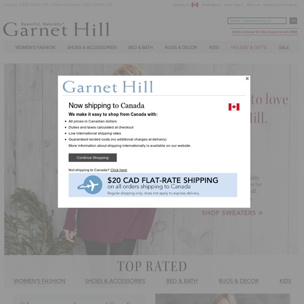 Garnet Hill - Original designs in clothing and home décor