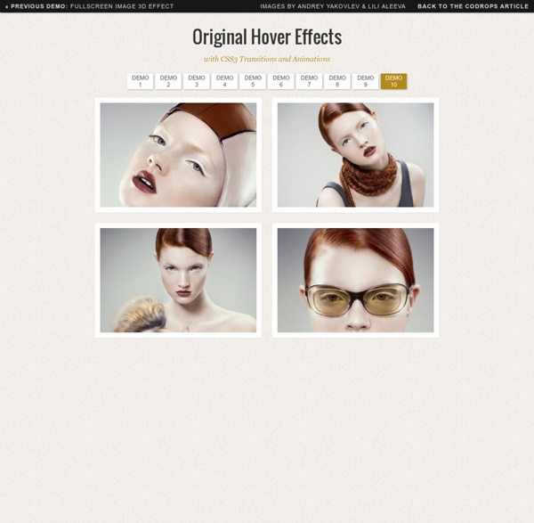 Original Hover Effects with CSS3