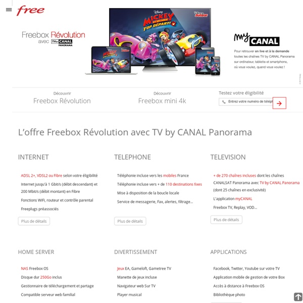 Freebox, la meilleure offre ADSL : Internet, Téléphone, Télévision