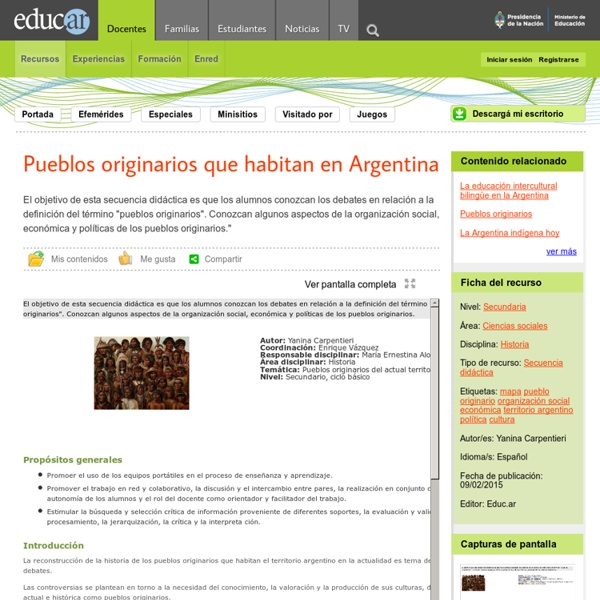 Pueblos originarios que habitan en Argentina