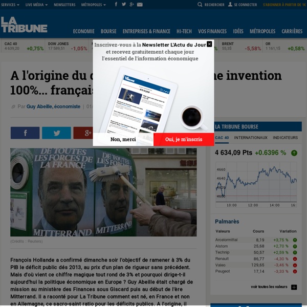 Aux sources de 3% du PIB de déficit, Mitterrand