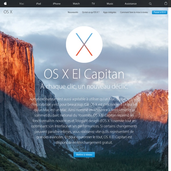 OS X Mavericks - Faites-en encore plus, avec des apps et des fonctionnalités inédites.