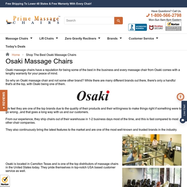 Shop The Best Osaki Massage Chairs – Prime Massage Chairs