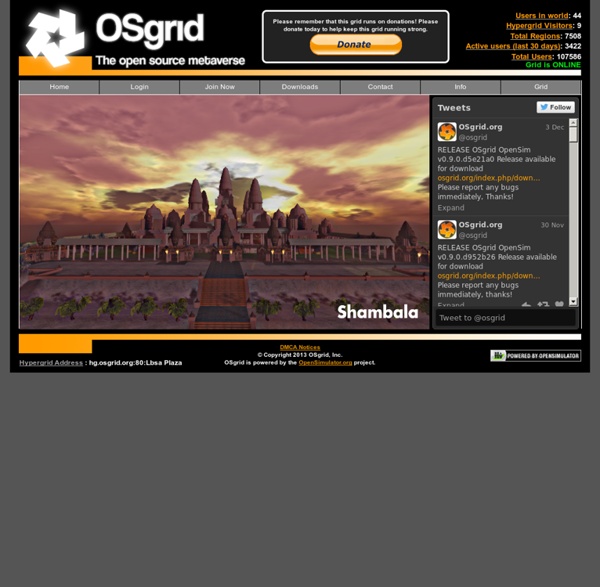 OSgrid - OpenSimulator Metaverse