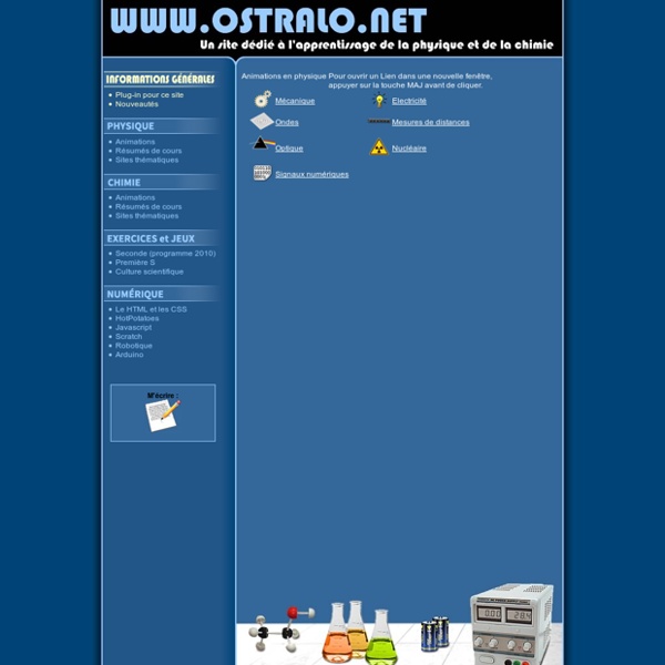 Www.ostralo.net : Animations en physique