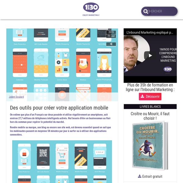 Des outils pour créer votre application mobile