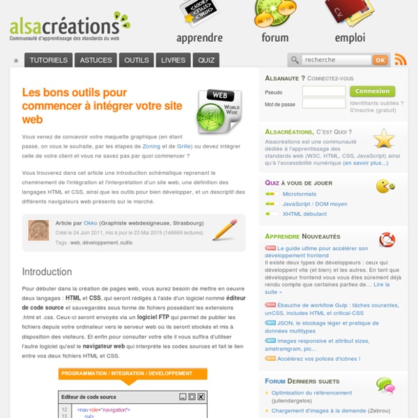Les bons outils pour commencer à intégrer votre site web