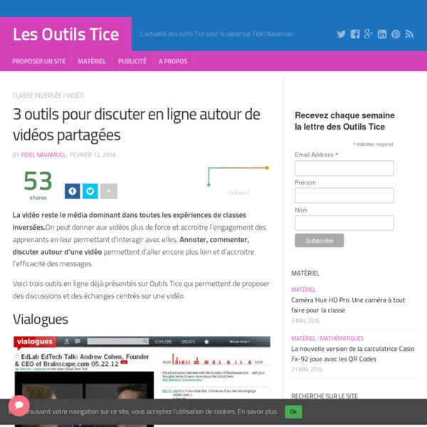 3 outils pour discuter en ligne autour de vidéos partagées