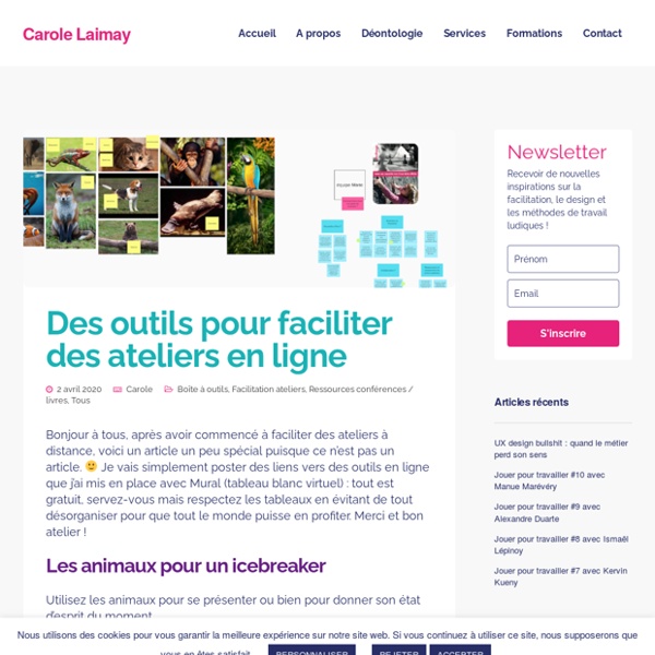 Des outils pour faciliter des ateliers en ligne - Carole Laimay