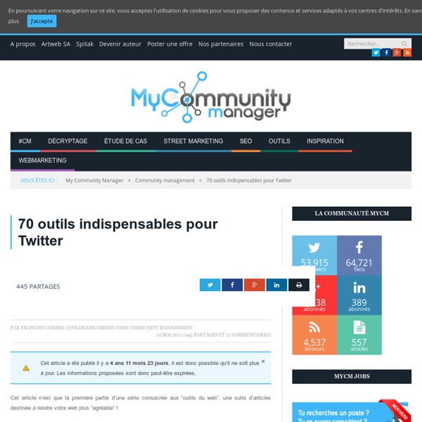 70 outils indispensables pour Twitter