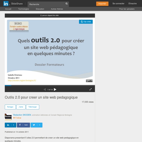 Outils 2.0 pour creer un site web pedagogique