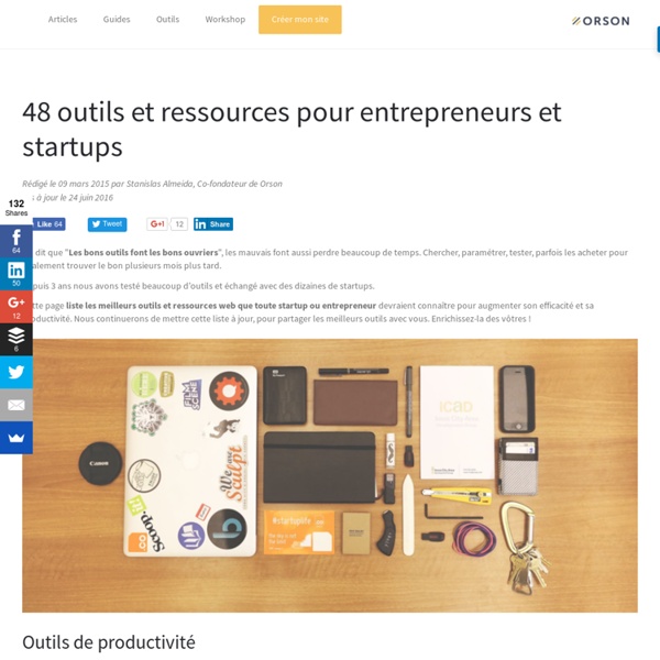 47 outils et ressources pour Startup