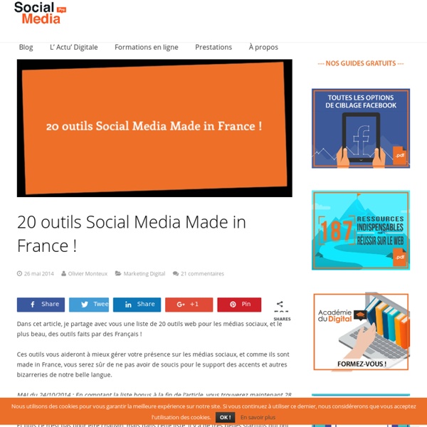 20 outils Social Media Made in France ! - Social Media Pro