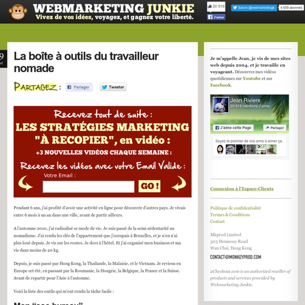 La boîte à outils du travailleur nomade